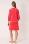 Women's Cotton Velvet Zipper Winter Dress / Candy Pink 3610 - 7