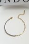 Women's Steel Bracelet Thin Waterway Ellipse Mix Chain Bracelet - 3