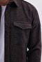 Men's Slim Fit Single Pocket Flap Plain Lumberjack Sport Brown Shirt - 3