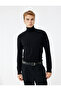 Viscose Blended Long Sleeve Basic High Neck Knit Sweater