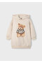 Girl's Beige Hooded Dress 4928