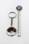 Silver Color Ringed Tiger's Eye Natural Stone Tree of Life Keychain, Stylish Bag Ornament for Gifts - 4