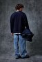 Men's Wool Relax Fit Knitwear Sweater Navy Blue - 7