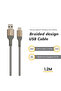 كابل بيانات Plus M-DC103 من النوع C إلى USB بطول 1.2 متر، شحن سريع 3 أمبير، مصنوع من النايلون المتين - 3