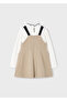 Brown Girl's Turtleneck Blouse Dress Set 4914 - 3