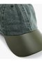 Faux Leather Detailed Cap Hat - 4