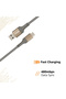 كابل بيانات Plus M-DC103 من النوع C إلى USB بطول 1.2 متر، شحن سريع 3 أمبير، مصنوع من النايلون المتين - 4