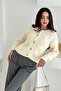 Women's Buttoned Textured Knit Cardigan – Timeless & Urban Style - 3