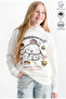 Girl's Cinnamorol Printed Hooded 100% Cotton Sweatshirt - 2