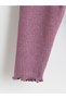 Plum Crew Neck Baby Girl Sweatshirt and Leggings - 8
