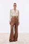 Belted Casual Trousers - Camel - 2