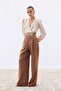 Belted Casual Trousers - Camel - 3