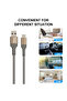 كابل بيانات Plus M-DC103 من النوع C إلى USB بطول 1.2 متر، شحن سريع 3 أمبير، مصنوع من النايلون المتين - 6