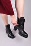 Rostock Heeled Boots with Lace Accessories Black - 2