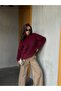 Women's Burgundy Crew Neck Plush Sweater 90 - 6