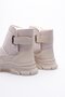 Women's Leather Boots with Parachute Velcro in Beige Norea - 4