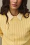 Ribbed Basic Crop Sweater Yellow - 5