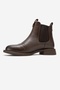 Sidney Brown Skin Genuine Leather Buckle Elastic Women's Chelsea Boots - 4
