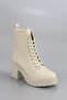 Brs 001 Lace-Up Zippered Heeled Boots - 2