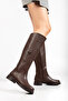 Women's Boots with Metal Accessory Detail - 4