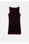 Velvet Dress with Stitching Detail - 3