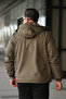 Men's Fur-Lined Thick Coat with Detachable Hood, Waterproof and Windproof - 4
