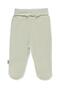 Organic Waffle Suede Pants with Socks (Organic Cute Bear) Beige - 2