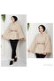 New Season Women's Button Detailed Belted Cashmere Poncho