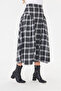 Winter Black Plaid Skirt - 4