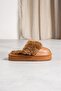 Women's Tan Removable Plush Comfortable Sole Non-Slip Warm Daily Winter Slippers - 7