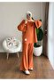 Women's Spanish Trouser Design Two-Piece Set - Orange - 4