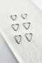 Women's 316 L Stainless Steel Anti Allergenic 3 Sizes 6-Piece Triangle Model Geometric Earring Set - 3