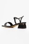 Black Stoned Single Band Ankle Adjustable Style Heeled Shoes - 4