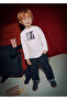 Cream Boy's Printed Long Sleeve T-Shirt 4086 - 3