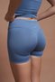 Riva Blue Double Color Seamless Scrunch Recovery Sports Shorts