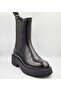 59311 5K Black Genuine Leather Elastic Women's Urban Chelsea Boots - 2