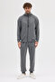 Compact Cotton Comfort Fit Men's Hooded Plain Tracksuit Set Dawrazz-3021 - 3