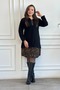 Sweat Dress with Skirt and Collar Flannel Detail - 6