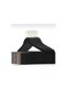 Black Wooden Clothes Hanger Varnished Shirt Clothes Hanger Pants Rod Gold Hook 10 Pieces - 3