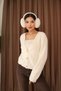 Women's Cream Soft Textured Knitwear Cardigan. 2580 - 7