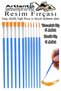 Paint Brush Cut and Round Tip 12Pcs Synthetic Brush Economical Watercolor Acrylic Paint Gouache Paint