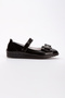 Black Shiny Non-Slip Sole Girl Child Princess Ballerinas - 4