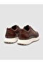Laurino Genuine 100% Leather Brown Lace-Up Men's Sports Shoes - 4