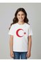 Children's Girl-Boy Moon Star Turkish Flag Short Sleeve T-Shirt