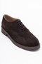 Avra Brown Suede Genuine Leather Women's Oxford Shoes - 3