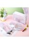 4 Pcs Mesh Makeup Bag Mesh Cosmetic Bag Travel Toiletry Bag Pouch with Zipper Mini Portabl - 4