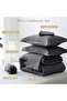 Home Mart Down Alternative 7pcs Comforter Set Gray – Ultra Soft Microfiber Duvet with 250GSM Filli - 5