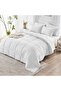 Home Mart Down Alternative 3Pcs Comforter Set White – Ultra Soft Microfiber Duvet with 250GSM Fill - 7