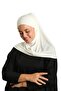وشاح تشييلينغ إسلامي مزدوج بلون كريمي مع أنابيب جاهزة للارتداء ساندي فلات 2501_40 - 3