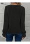 New Season Women's Elegant Lace V-Neck Buttoned Shirt Blouse - 3